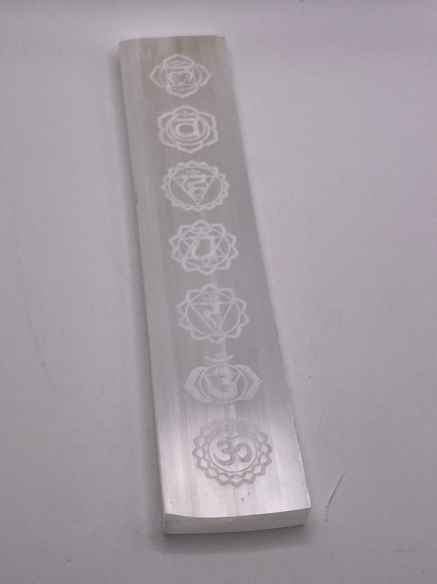 Carved Chakra Stick Selenite
