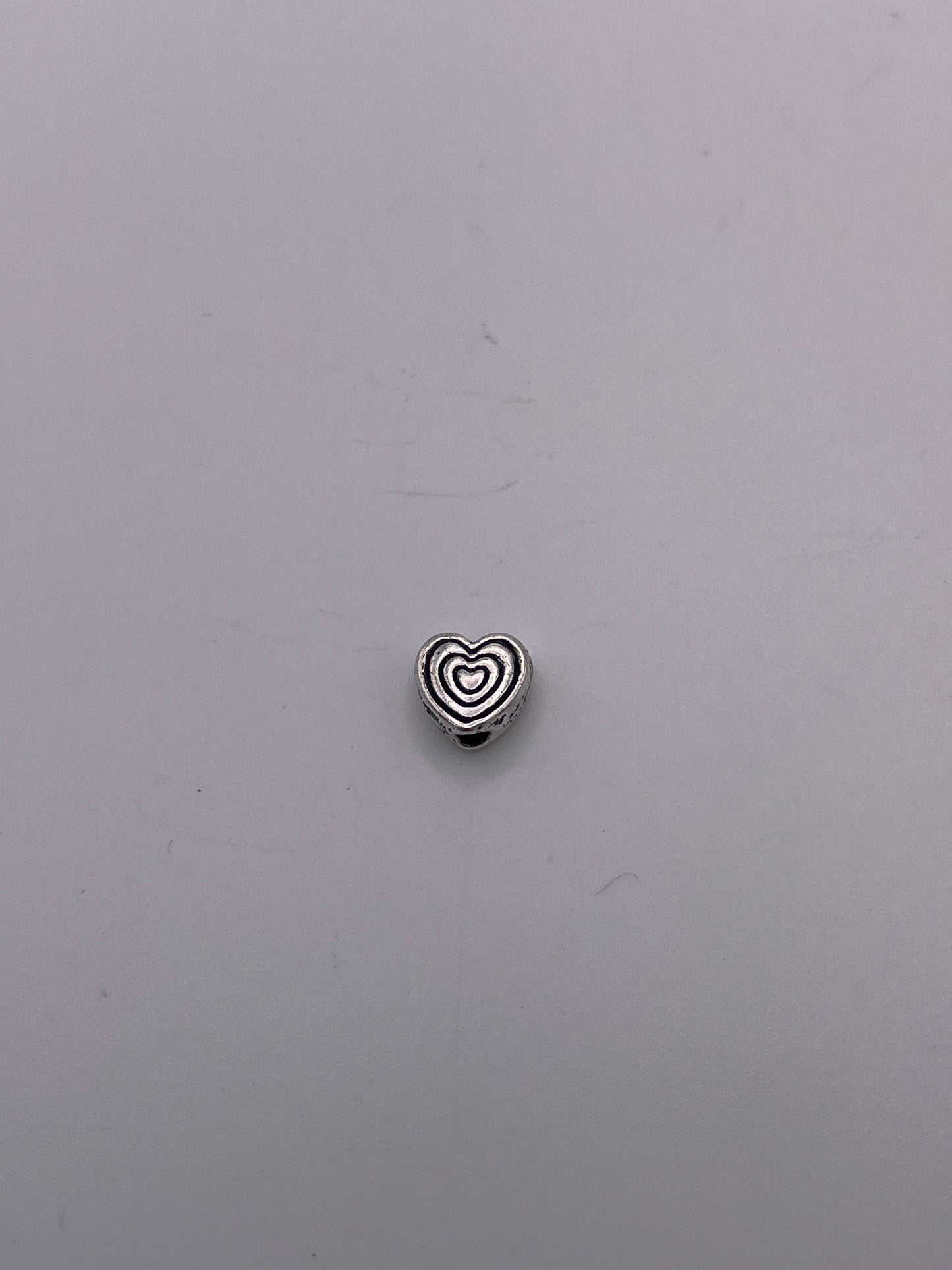 Pewter Heart Bead .45