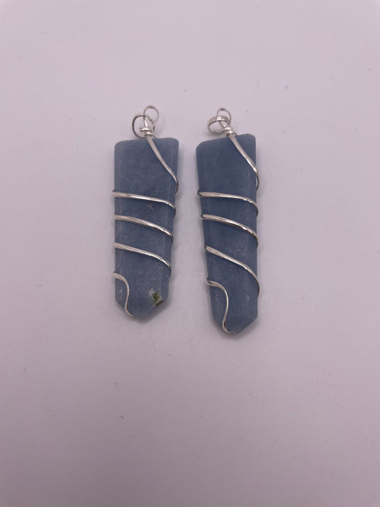 Angelite Point Pendant Spiral