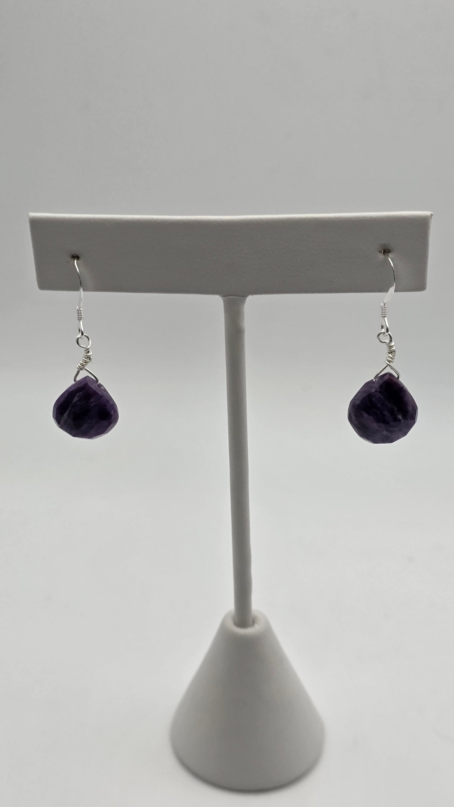 Sterling Silver Charoite Earrings