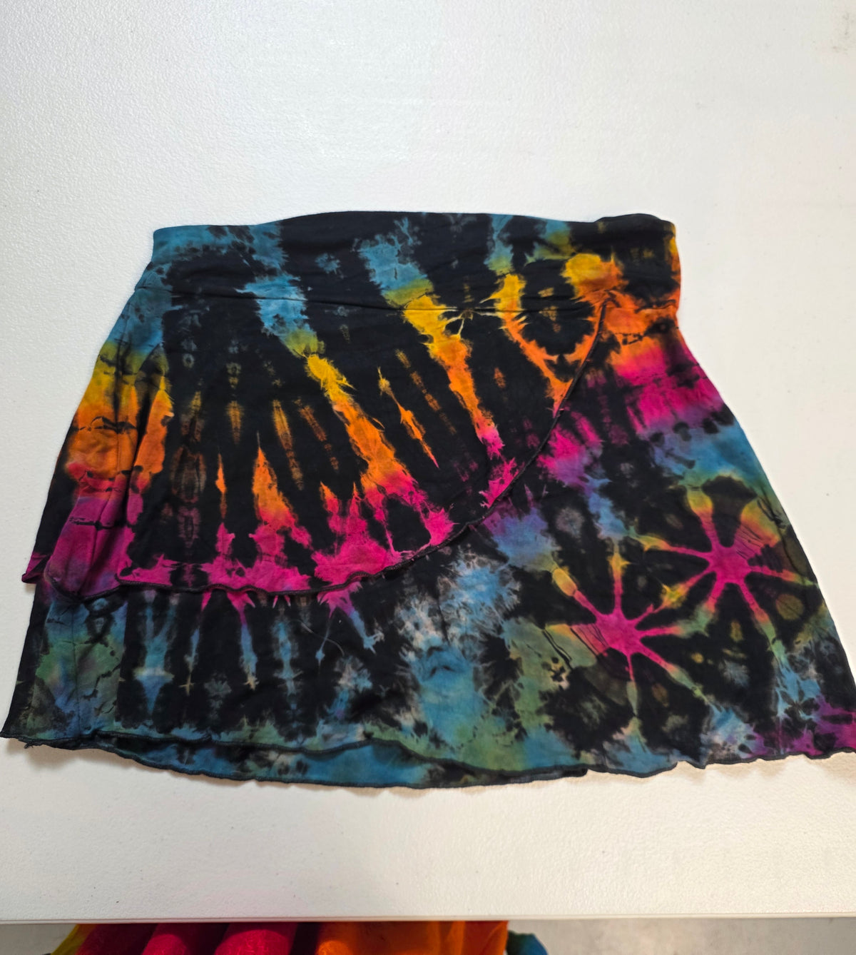Tie-Dye Stlish Mini Skirt Black