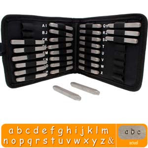 COMIC LOWERCASE PUNCH 27PC SET W/CASE(3MM)