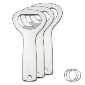 BOTTLE OPENER, ALUMINUM W/ 25MM SPLITRING