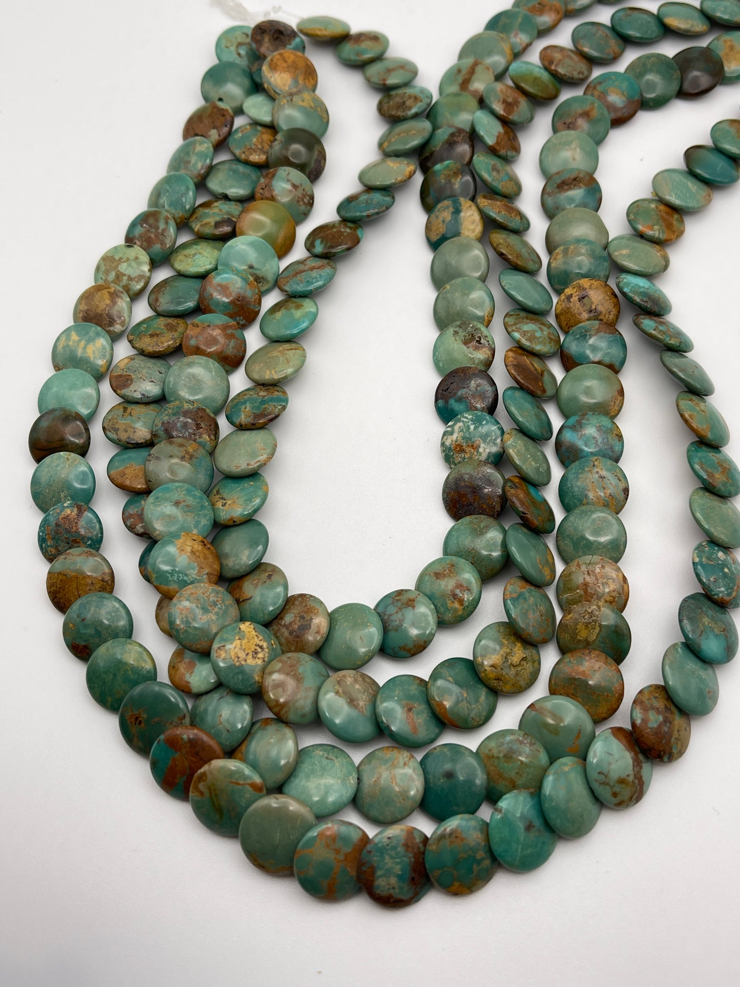 12mm Turquoise Coin Flat.