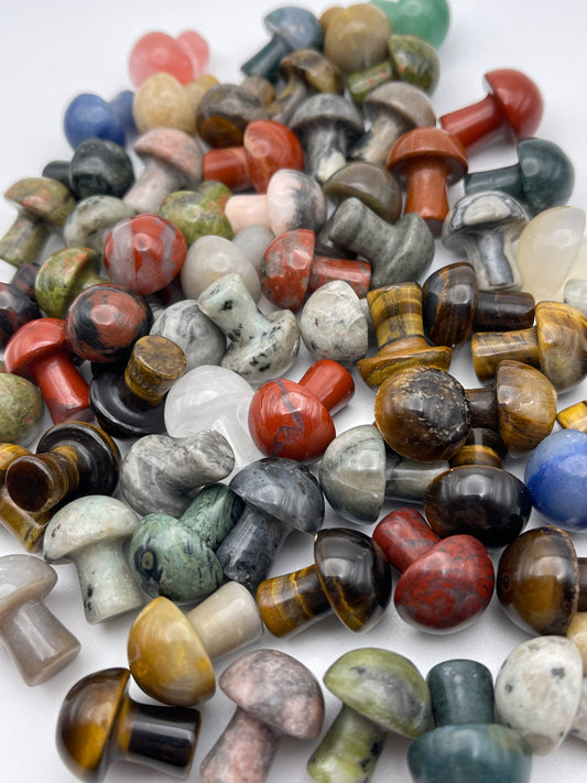 15mm Carved Mushroom Gemstone.