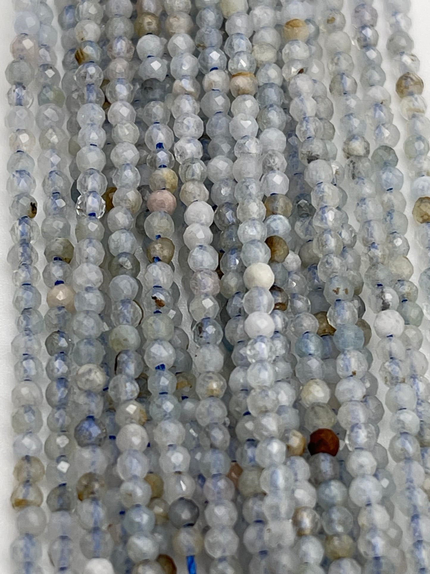 2mm Faceted Topaz Bead Strand.