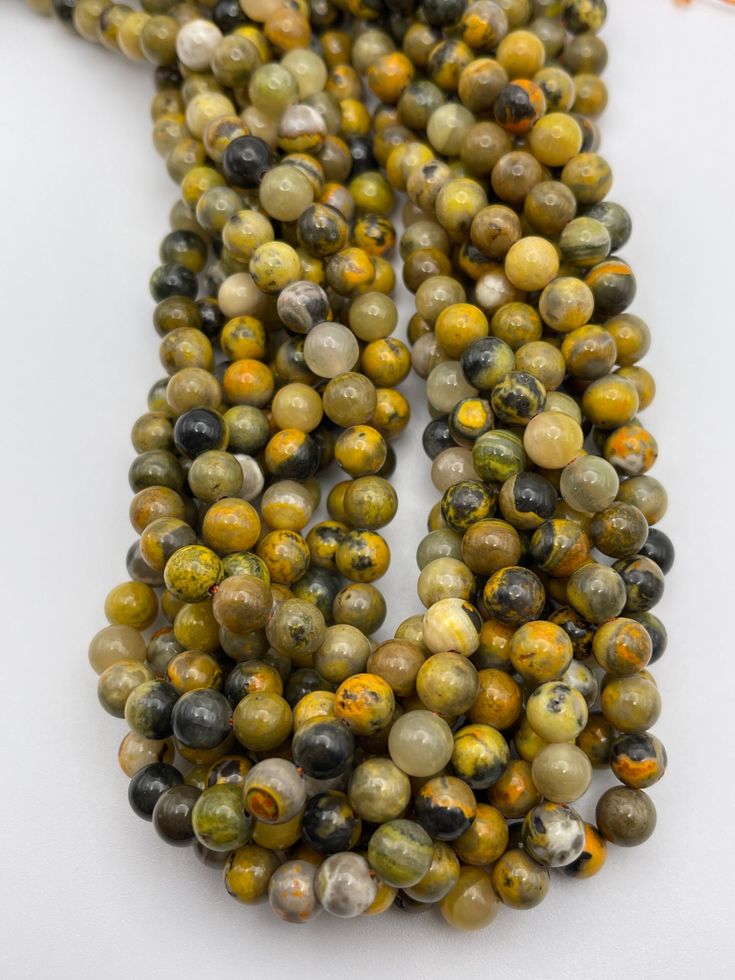 6mm Bumble Bee Jaasper Rnd Smooth