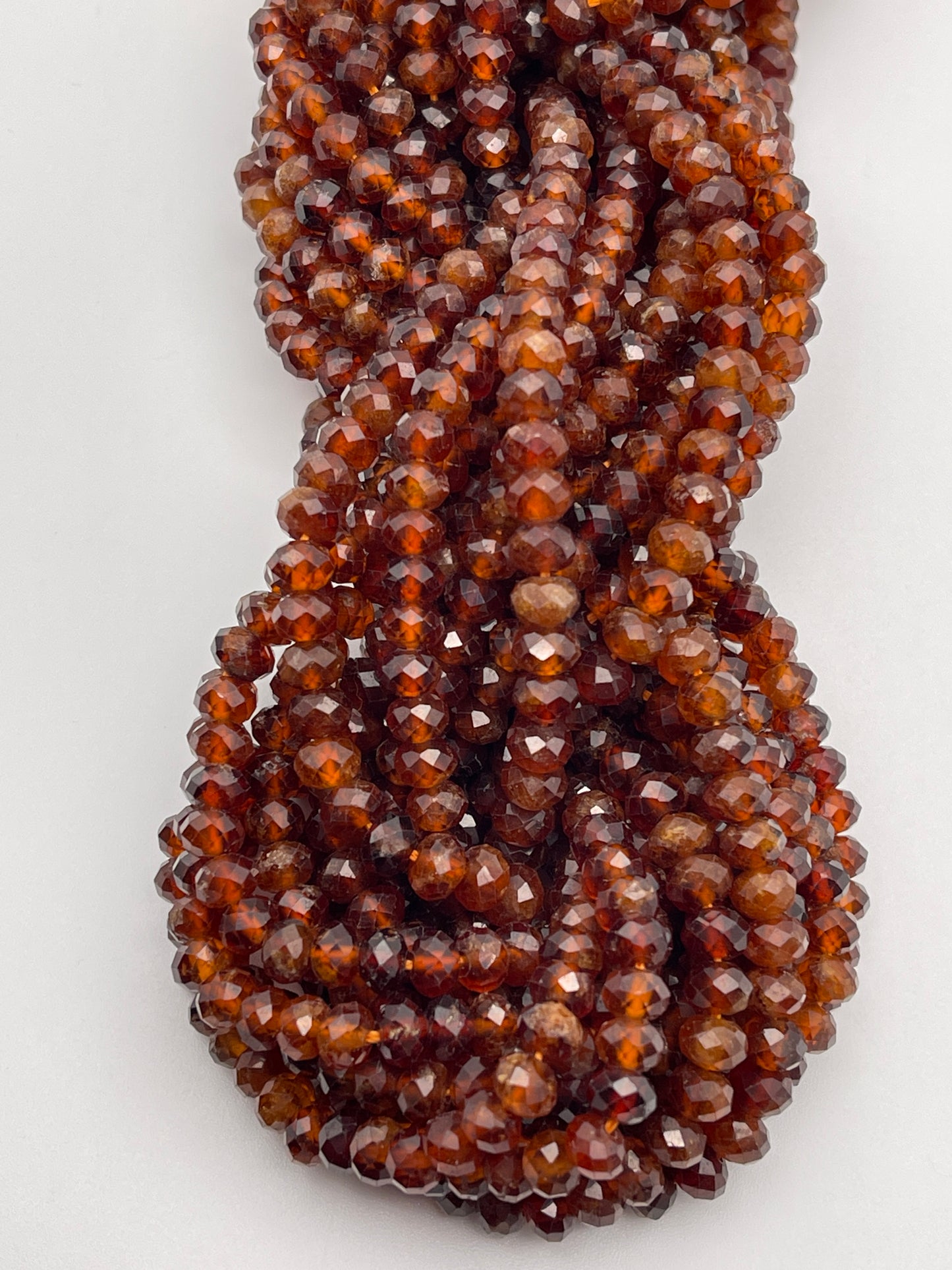 6mm Hessonite Garnet Fac Rondelle