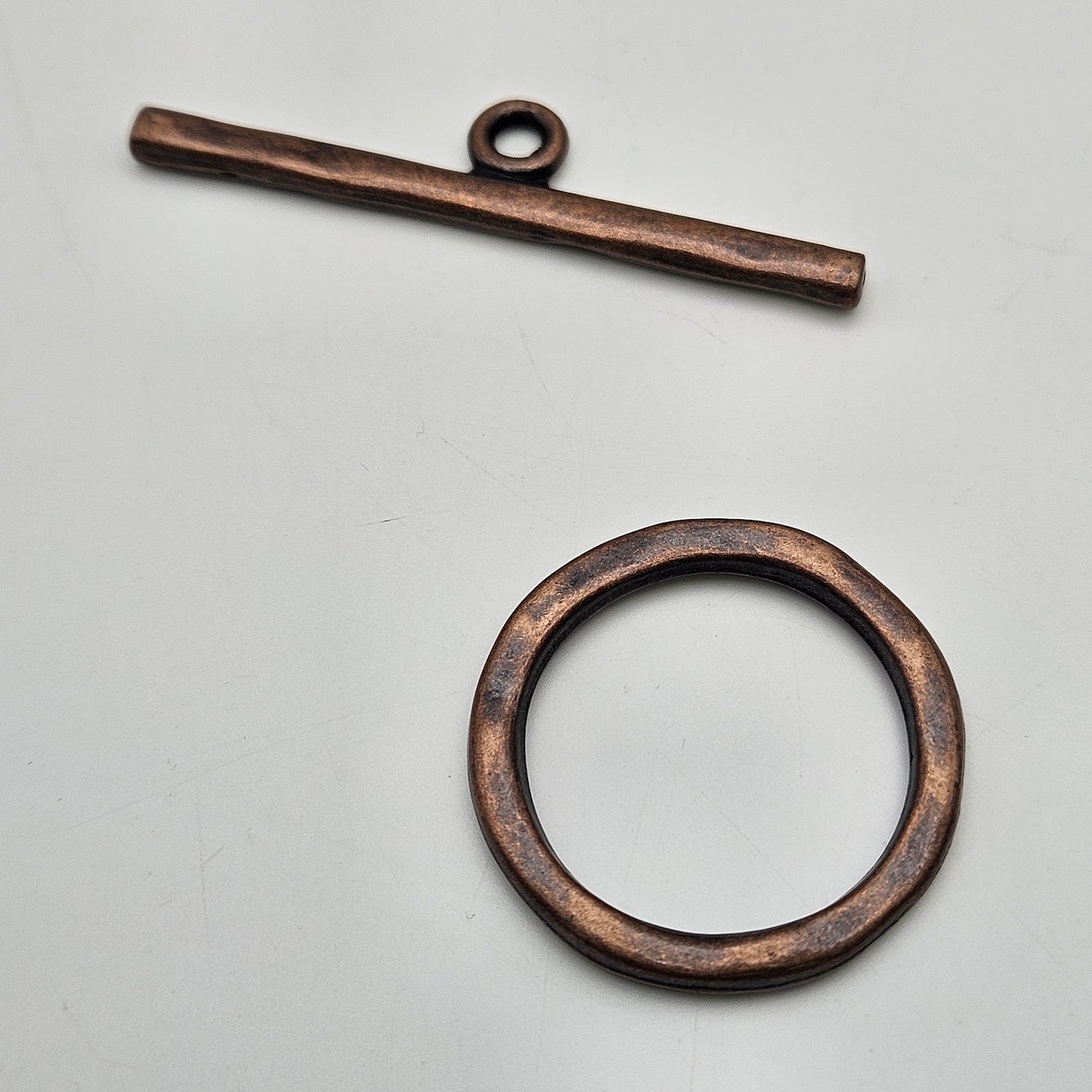1 and 2in Large Copper Colored Pewter Toggle.