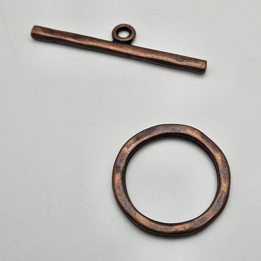 1 and 2in Large Copper Colored Pewter Toggle.