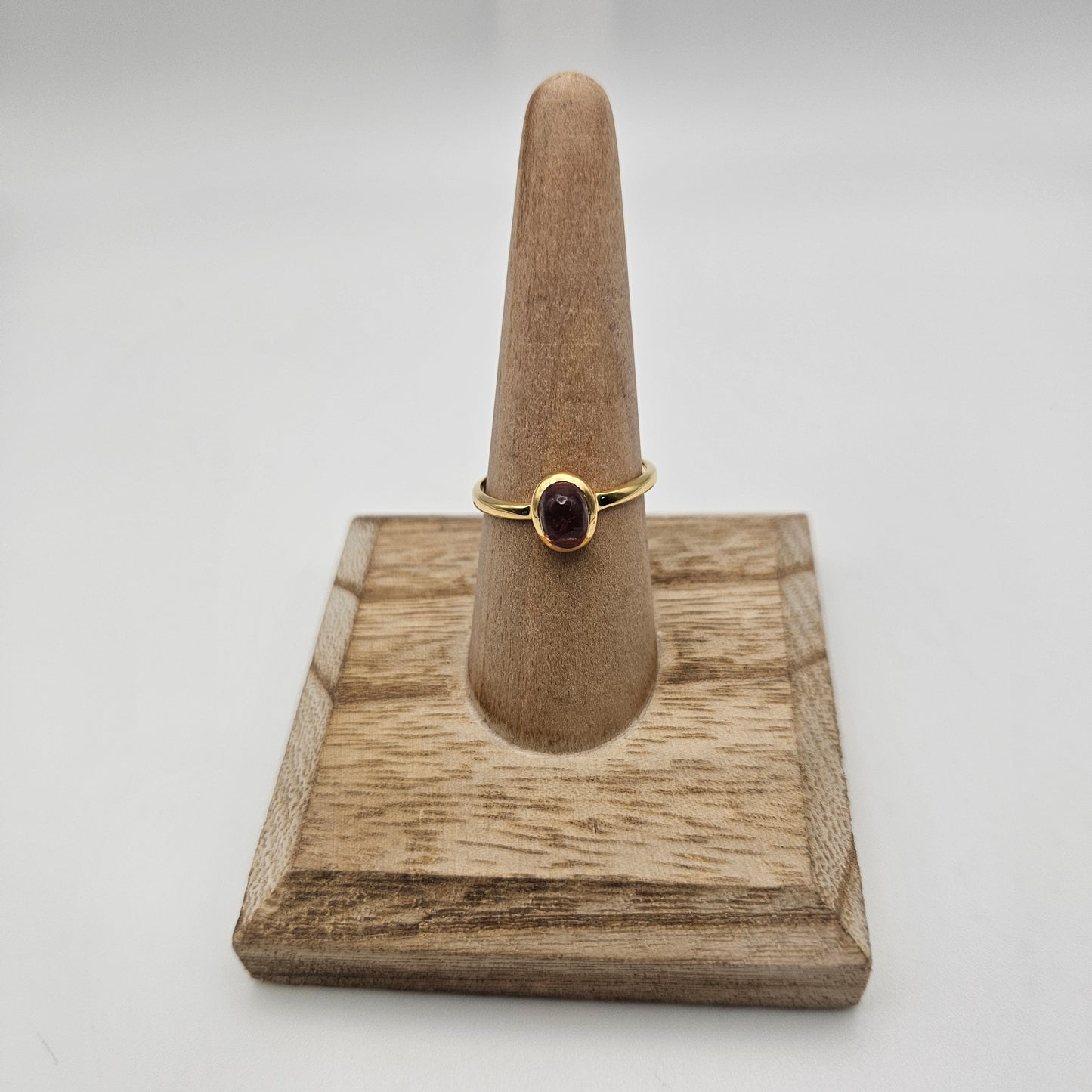 Sterling Silver 18k Gold Vermeil Multi Tourmaline Bezel Ring