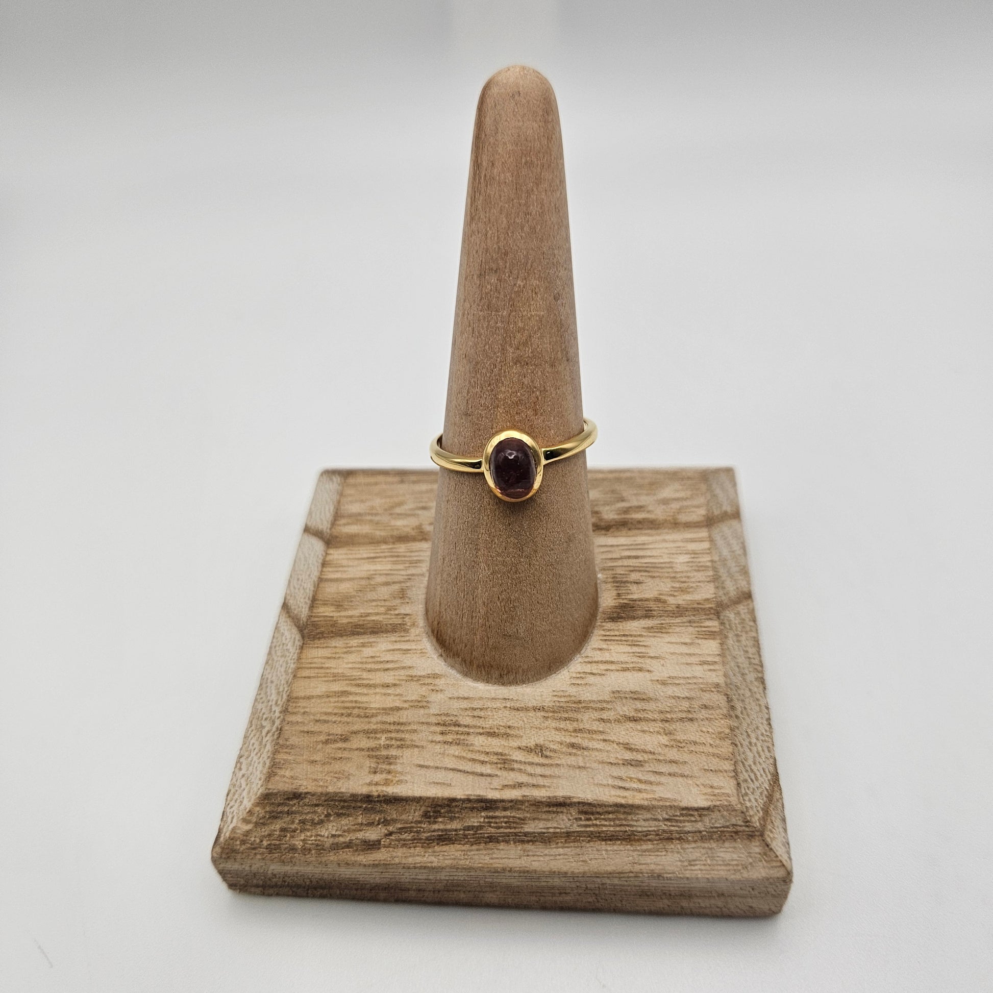 Sterling Silver 18k Gold Vermeil Multi Tourmaline Bezel Ring