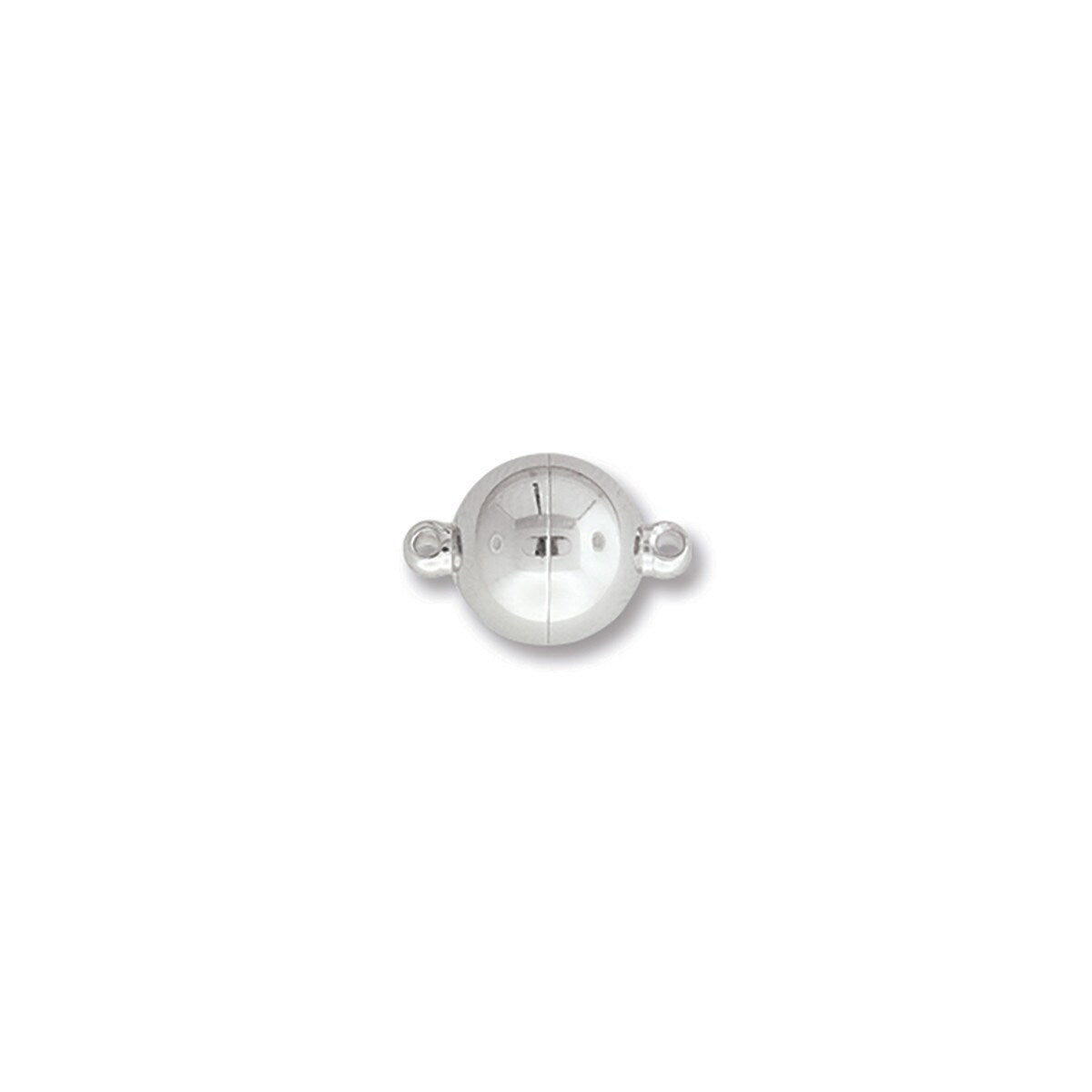 10MM STAINLESS MAGNETIC BALL CLASP W LOOP.