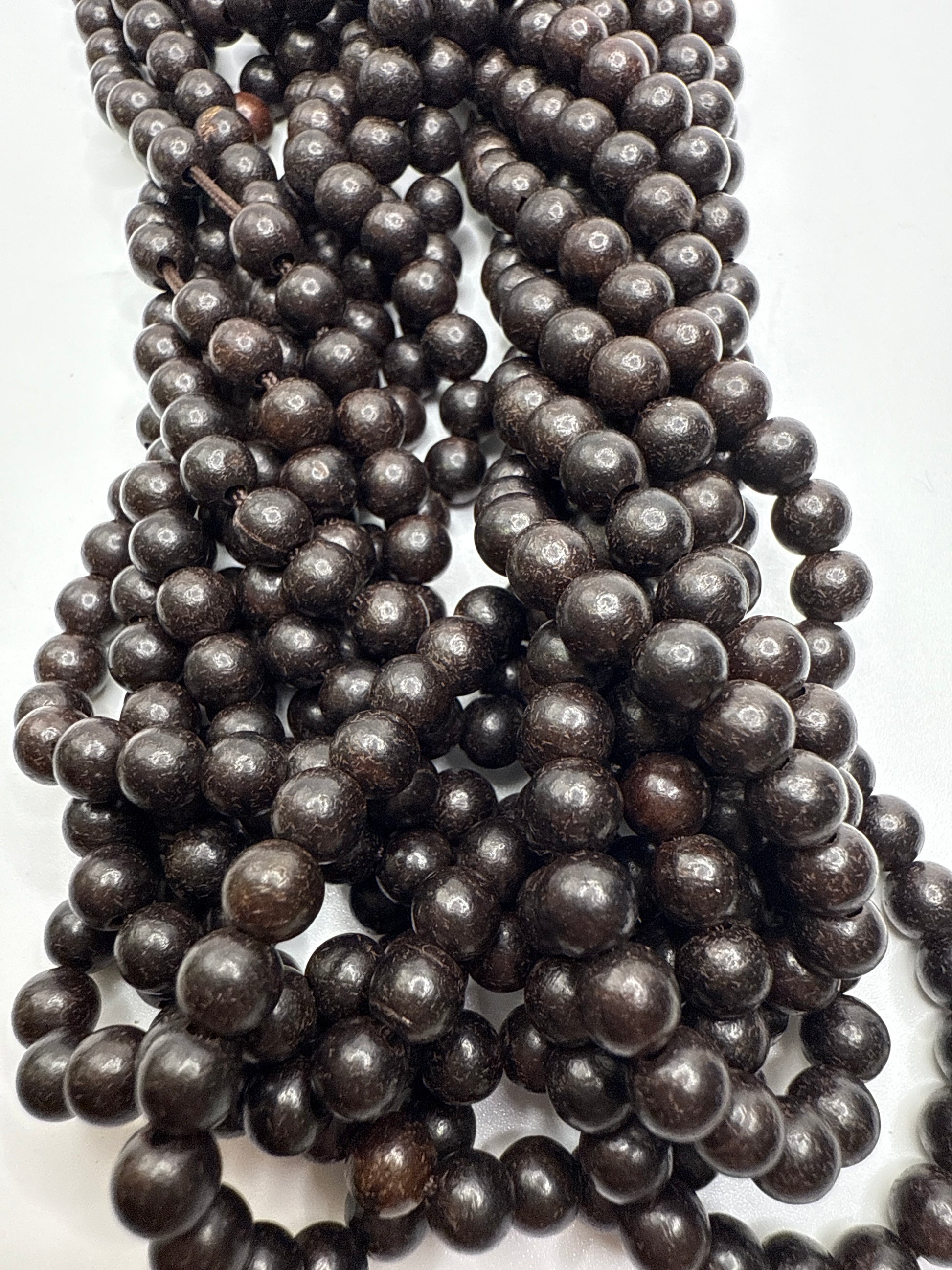 10mm Black Wood Beads.