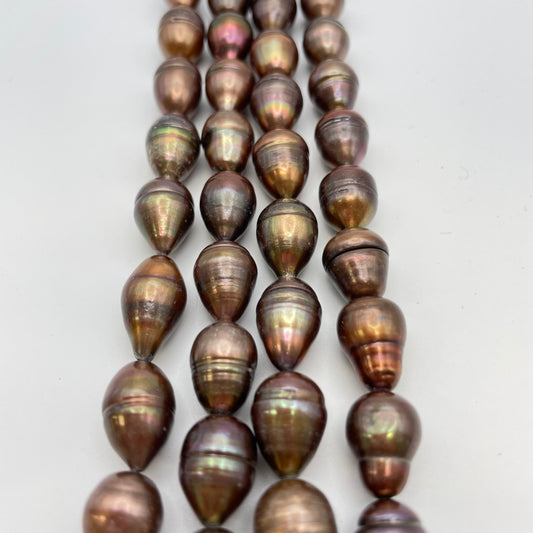 10mm Gold Potato Pearl Strand.