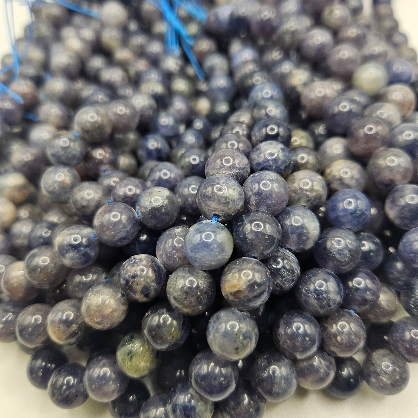 10mm Iolite Round Bead Strand.