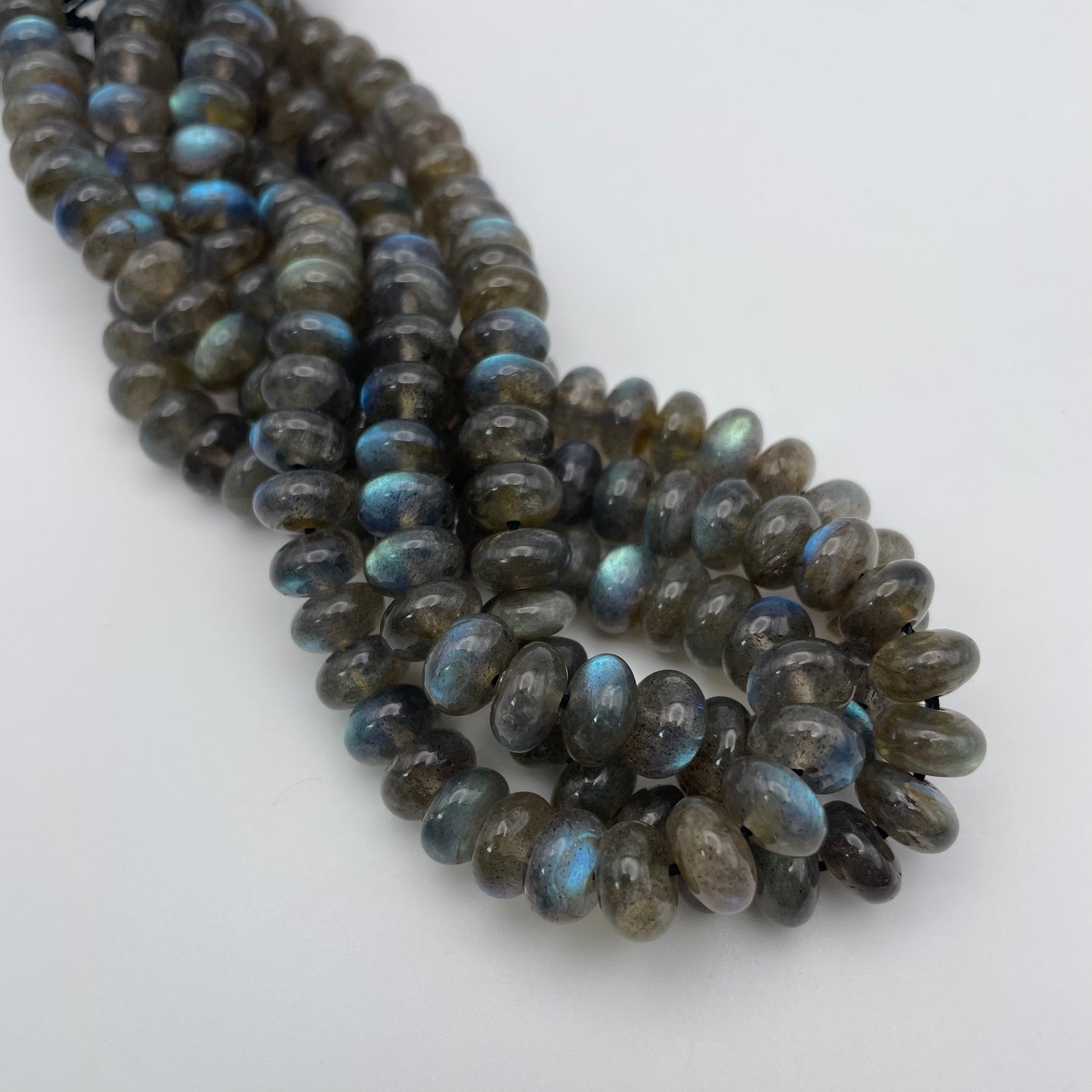 10mm Labradorite Rondelle Bead Strand.