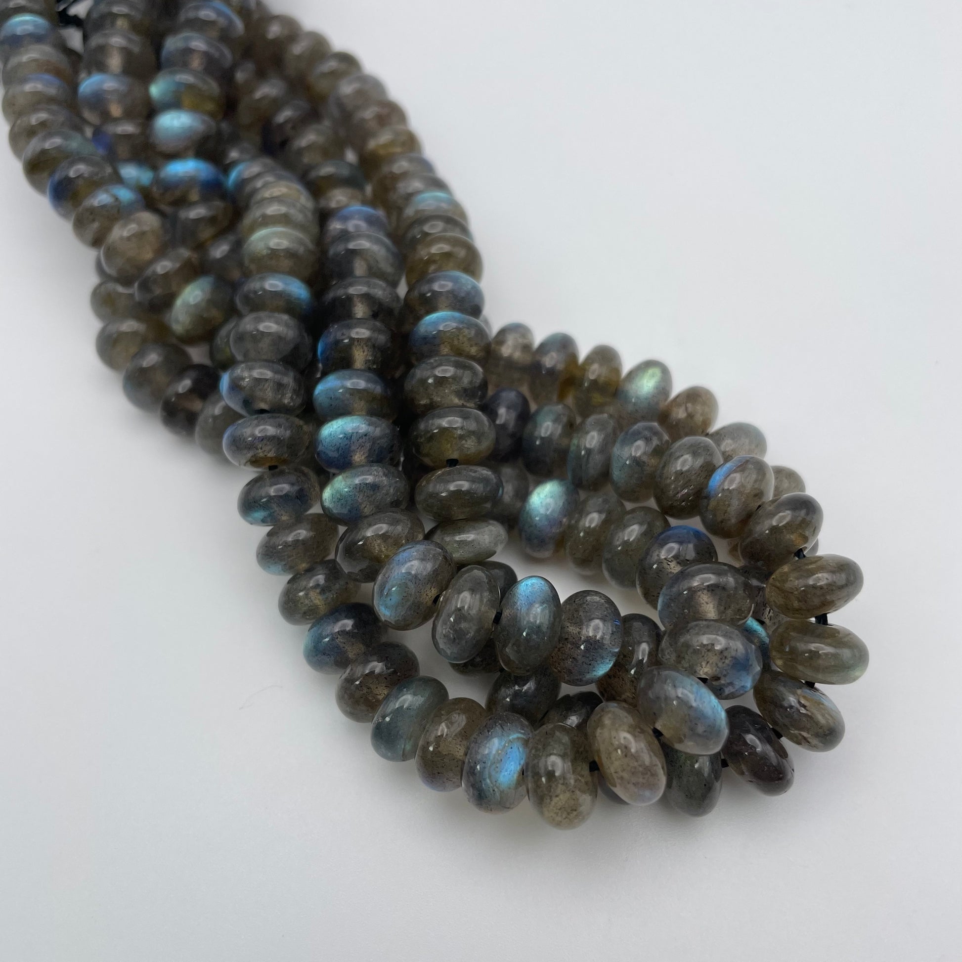 10mm Labradorite Rondelle Bead Strand.
