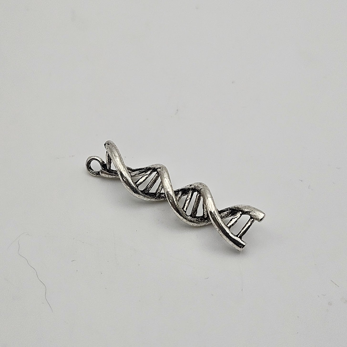 10mm Silver Colored Pewter DNA Strand Charm.