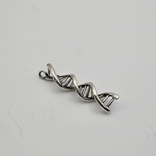 10mm Silver Colored Pewter DNA Strand Charm.