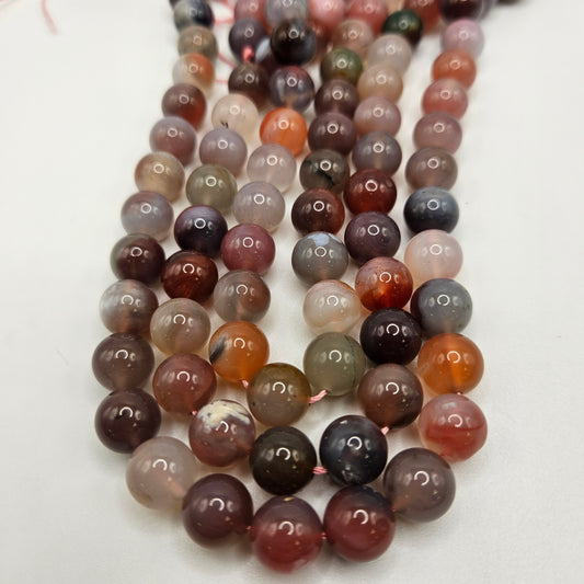 10mm Yanyuan Agate Round Bead Strand.