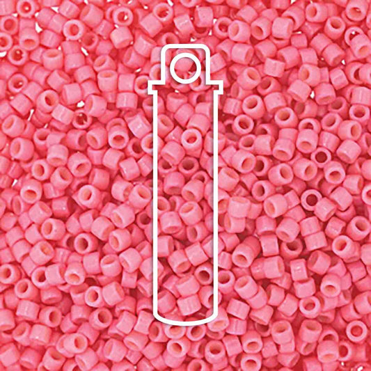 11/0 DELICA DURACOAT OPQ GUAVA DB2115-TB SEED BEADS.