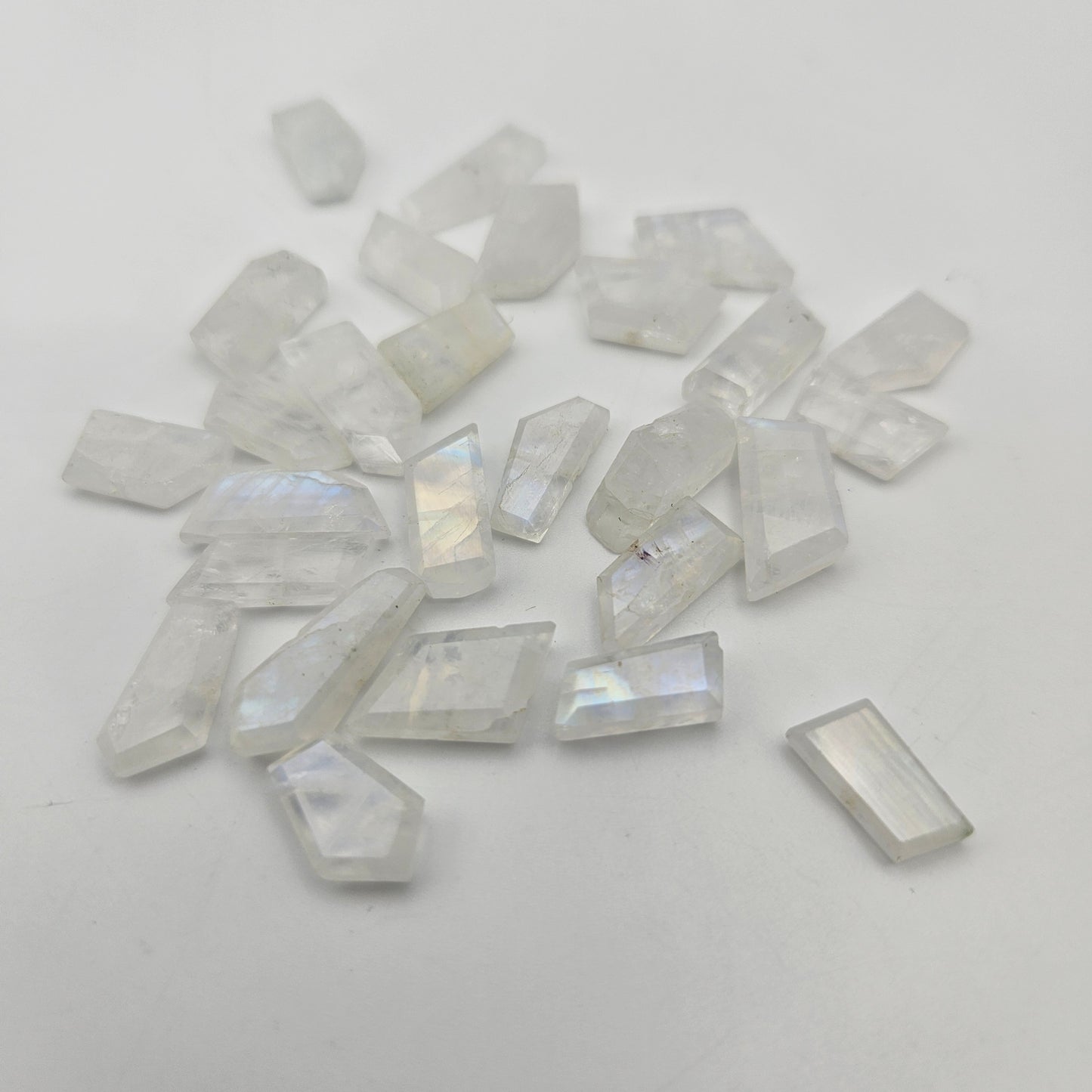 12-14mm Faceted Moonstone Irregular Shape Single Bead.