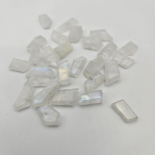 12-14mm Faceted Moonstone Irregular Shape Single Bead.