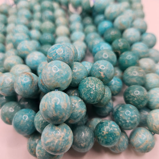 12mm Amazonite Round Bead Strand.