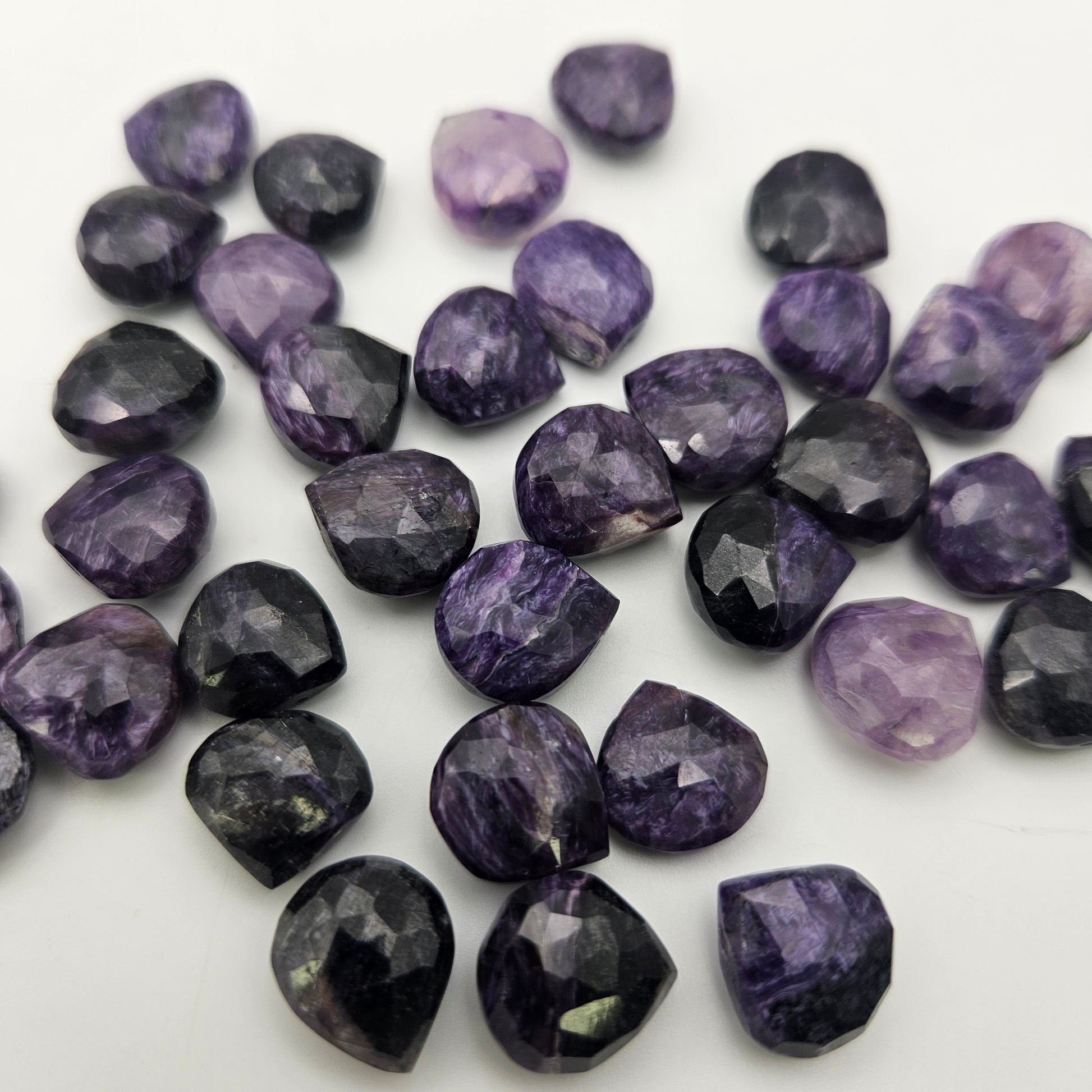 12mm Charoite Top Drill Single Bead.