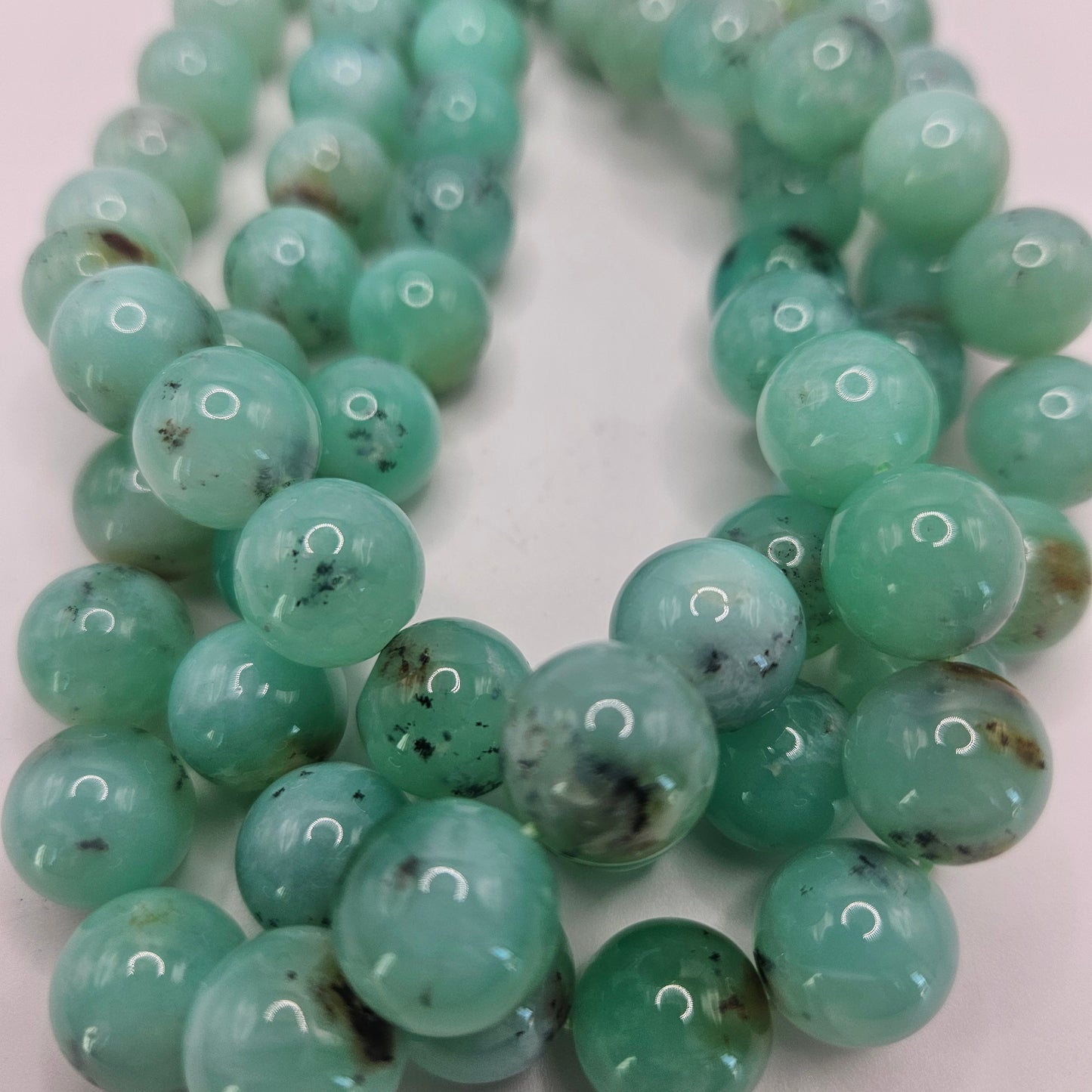 12mm chrysoprase round smooth.