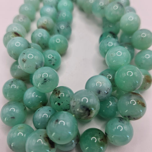 12mm chrysoprase round smooth.