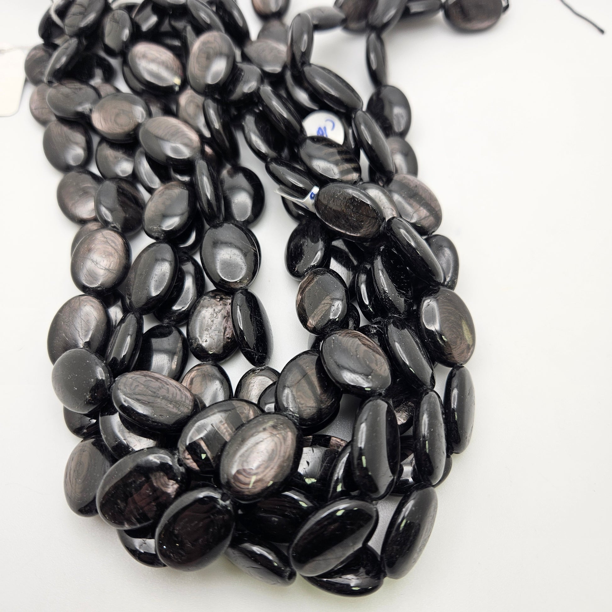 12mm Hypersthene Oval Bead Strand