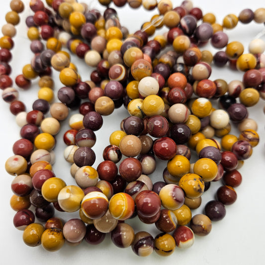 12mm Mookaite Jasper Round.