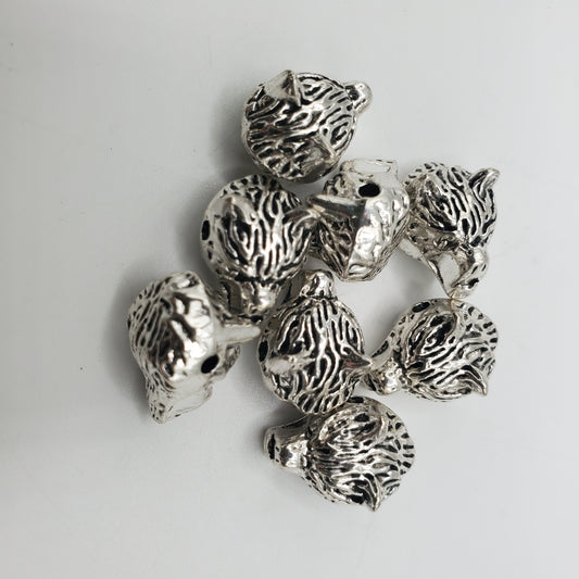 12mm Pewter Wolf Head Bead.