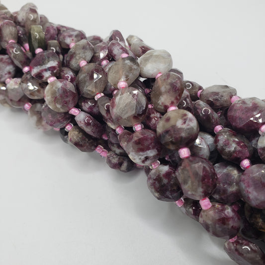 12mm Pink Tourmaline Coin.