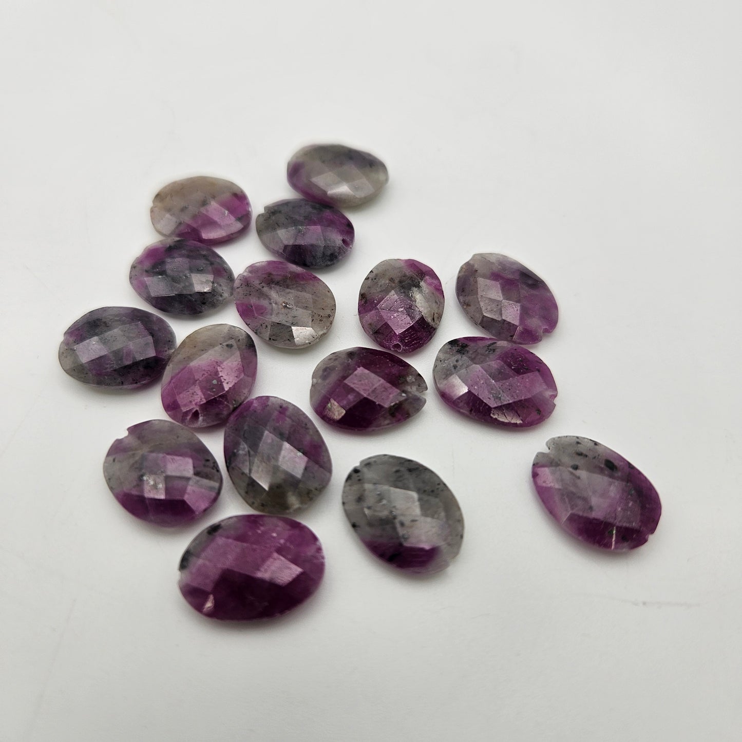 12mm Ruby Fuchsite Disc Single Bead.