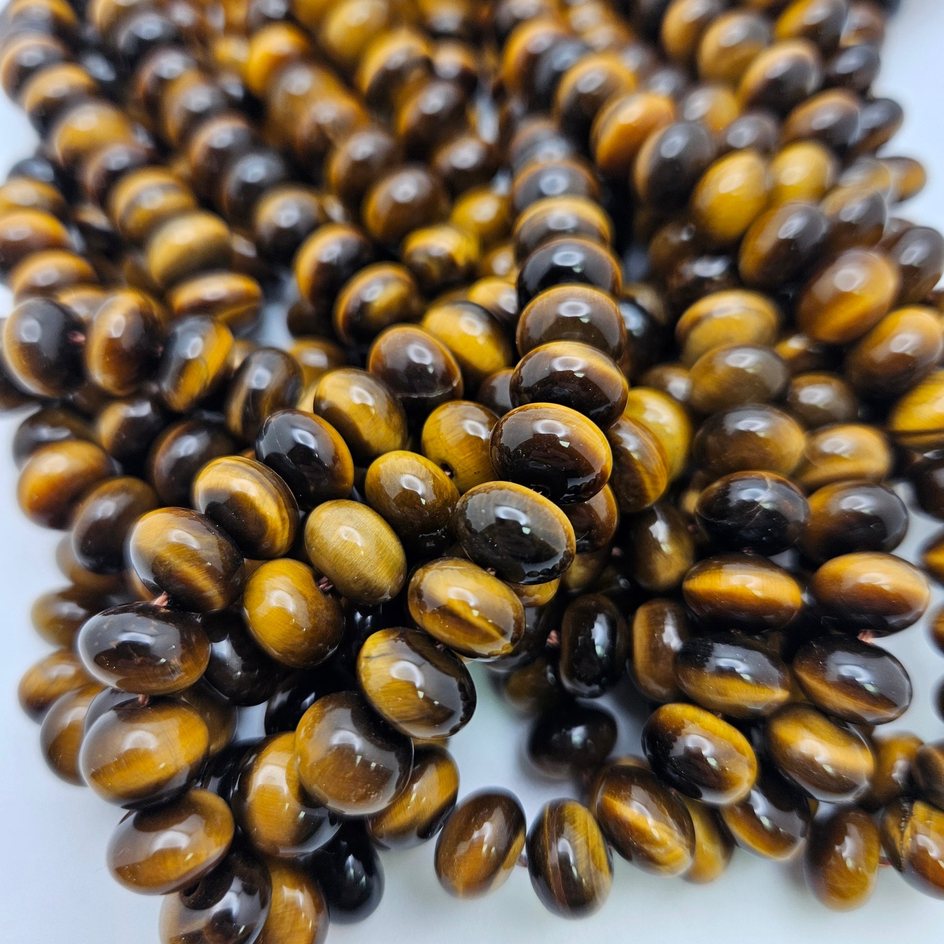 12mm Tiger's Eye Rondelle.