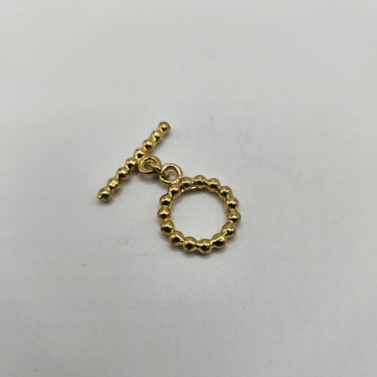 12mm Vermeil Ball Toggle Clasp.