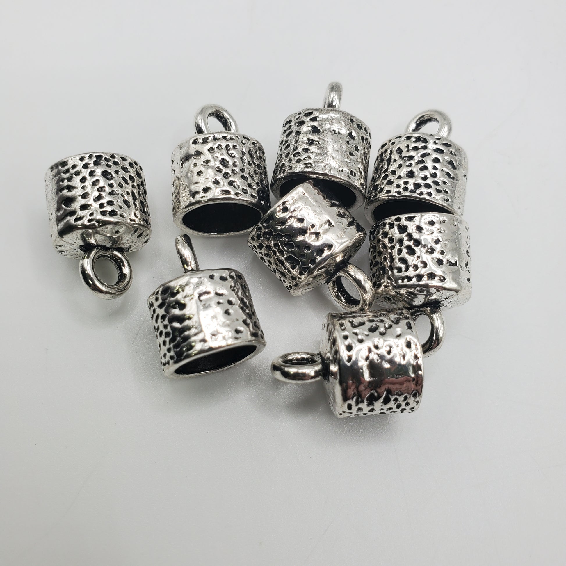 12x16mm Pewter Spotted End Cap.