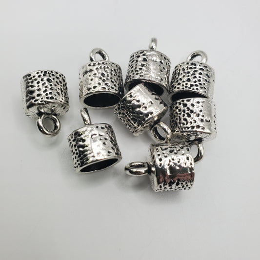 12x16mm Pewter Spotted End Cap.