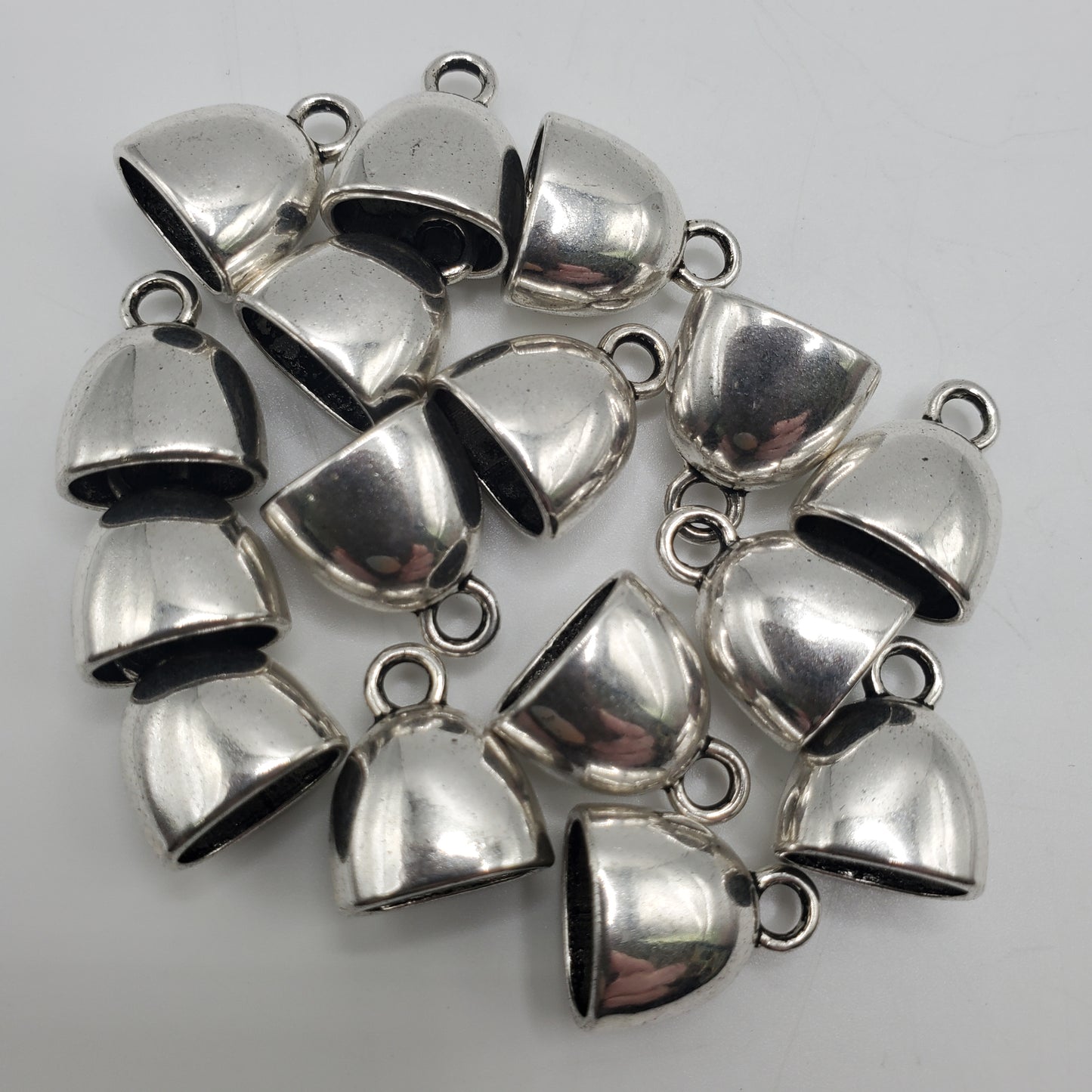 12x6mm, 10mm H. Pewter End Cap.