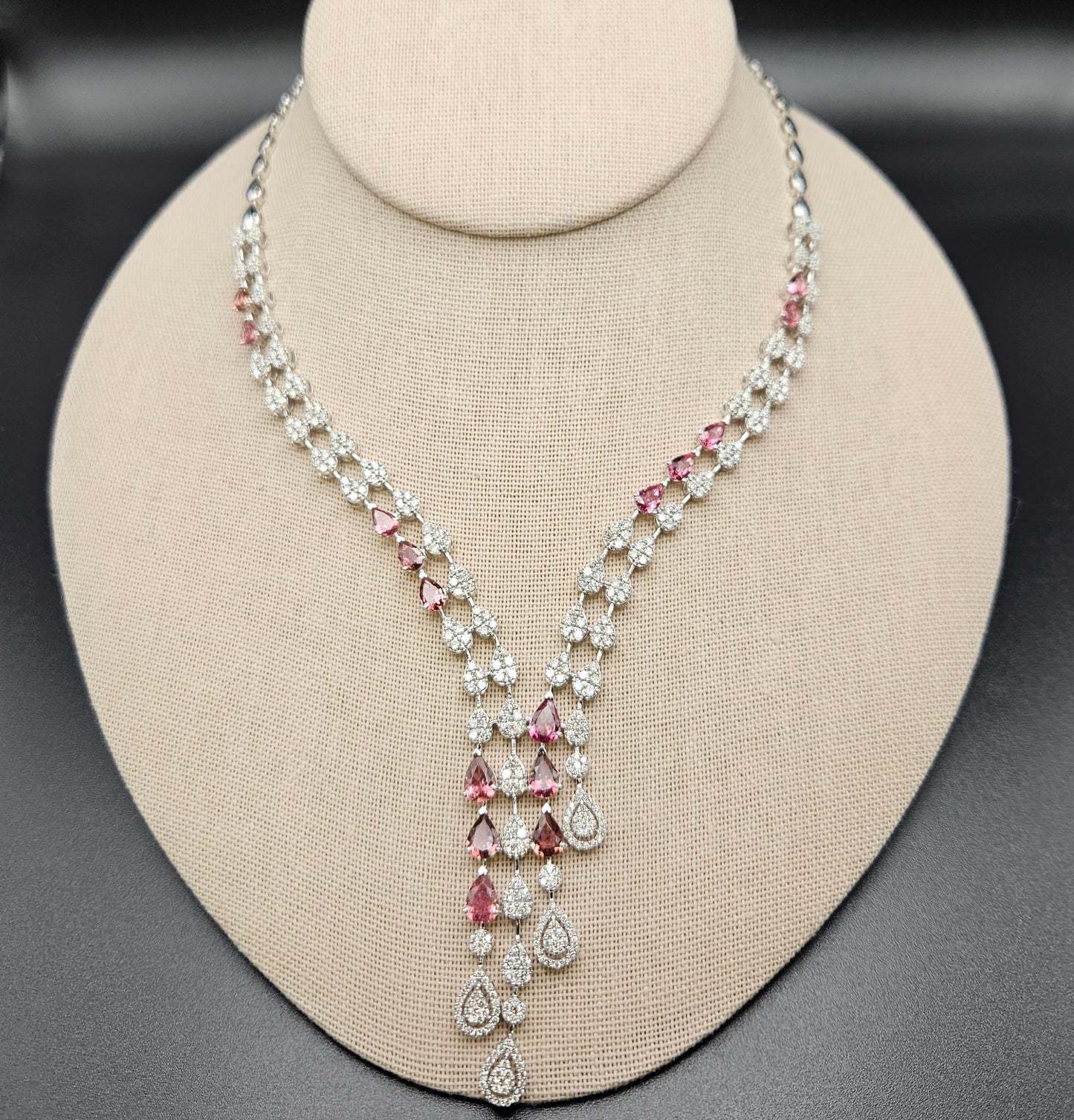 14k-White-Gold-Pink-Tourmaline-and-Diamond-Necklace.