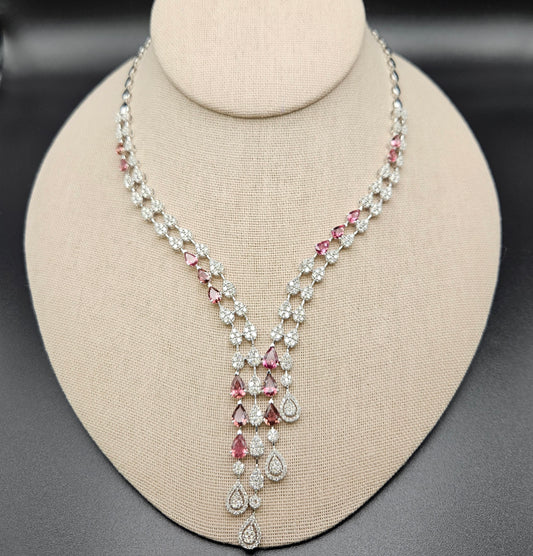 14k-White-Gold-Pink-Tourmaline-and-Diamond-Necklace.
