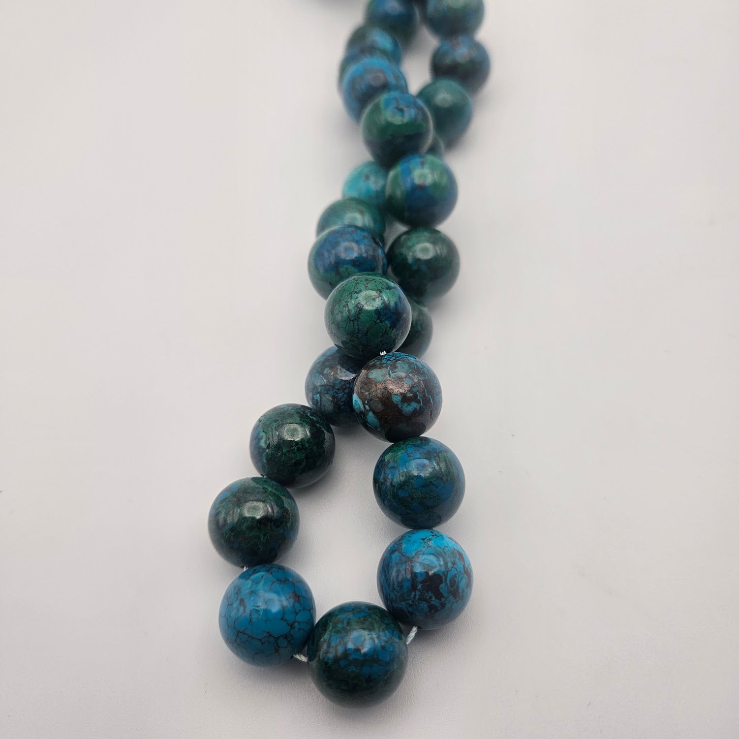 14mm Chrysocolla Bead Strand.