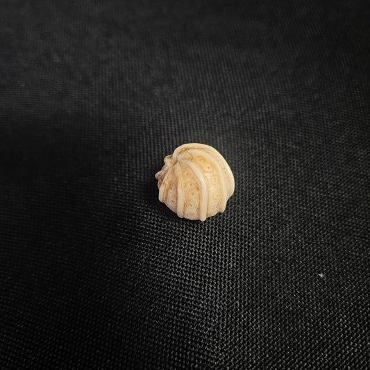 14mm Twisted Carved Bone Bead Strand.