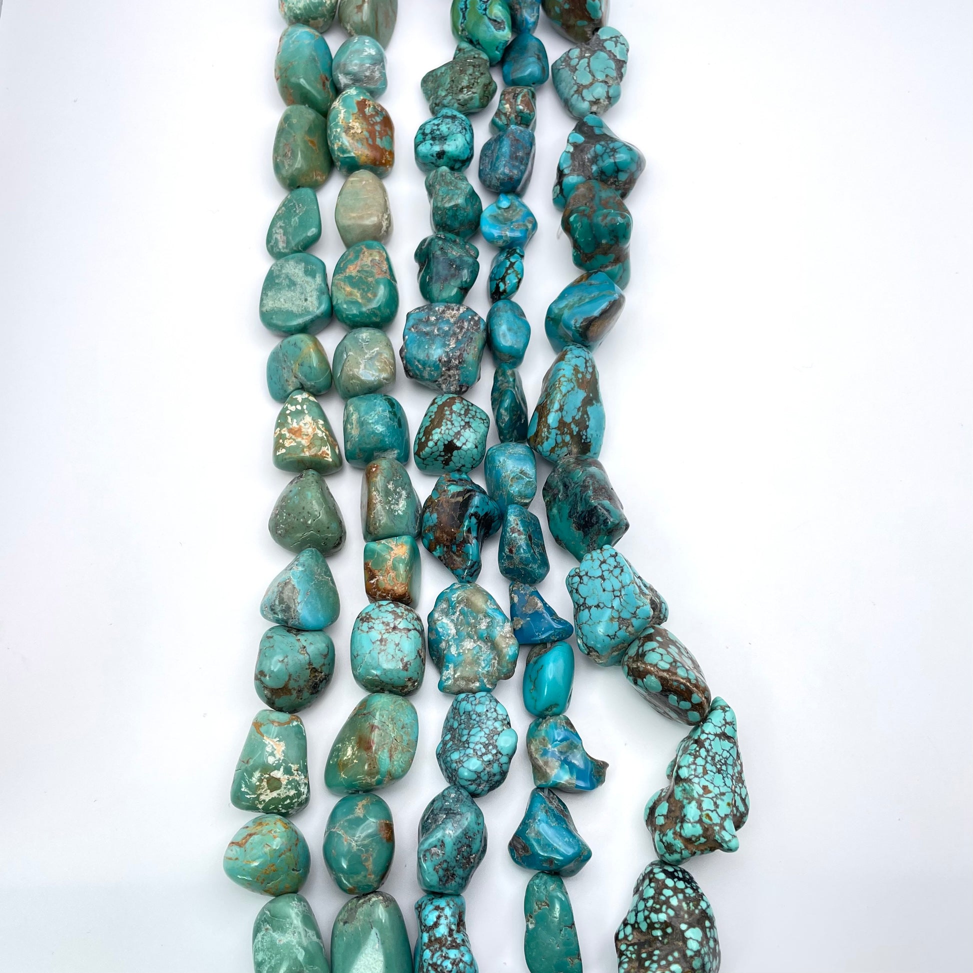 15 to 20mm Turquoise Chunk Assorted Strand.