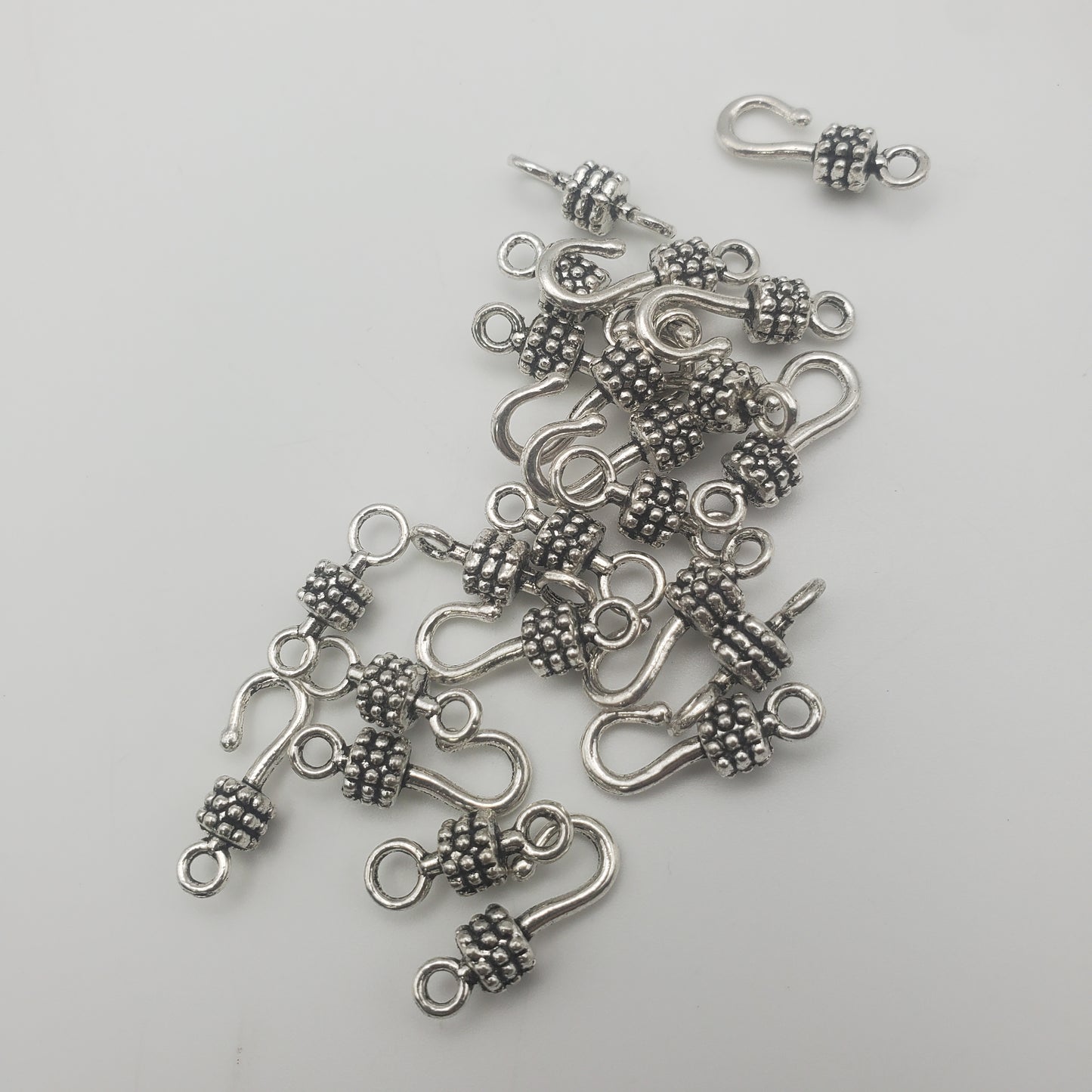 15mm Pewter Hook Charm. 