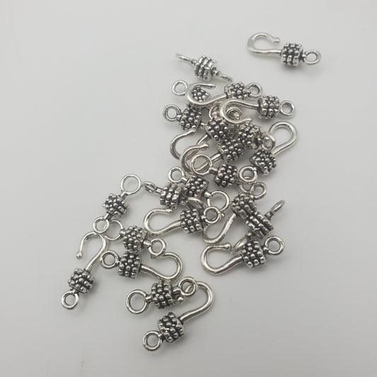 15mm Pewter Hook Charm. 