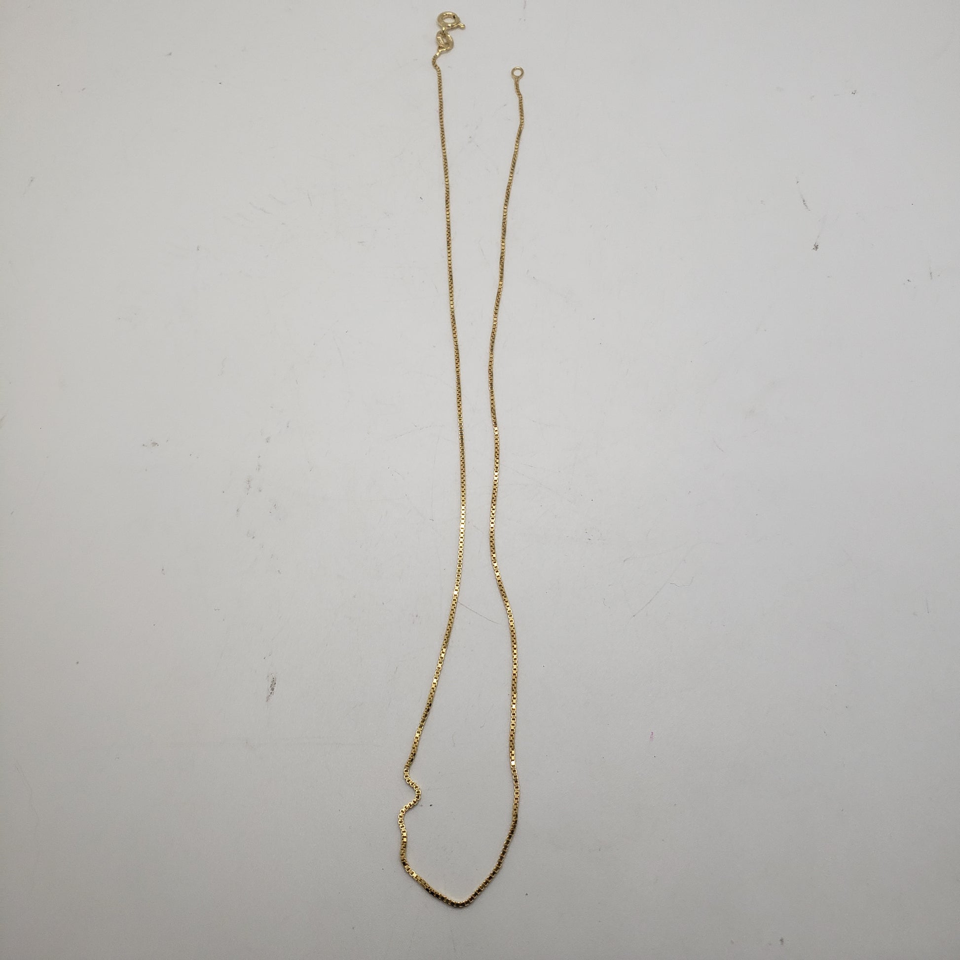 16 Inch Long Gold Vermil Box Chain.